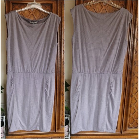 KEEPING Athleta Micro Stripe Westwood Dress Style# 243062 - Picture 15 of 16